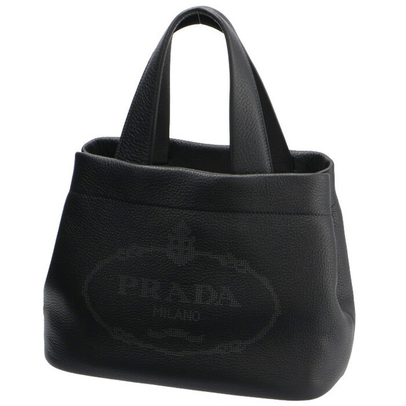 Prada Handbag Tote Black Nero Calfskin Small - Picture 1 of 9